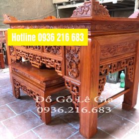 Hán gian chân dày 12cm gỗ Hương đá 10