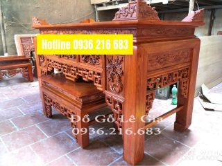 Hán gian chân dày 12cm gỗ Hương đá 7