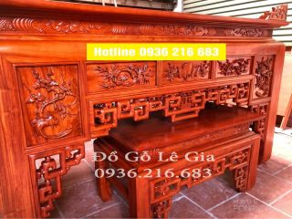 Hán gian chân dày 12cm gỗ Hương đá 6