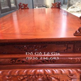 Sập Thờ Tứ Linh chân dày 22cm gỗ Hương đá 13