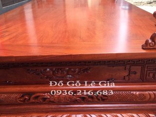 Sập Thờ Tứ Linh chân dày 22cm gỗ Hương đá 8