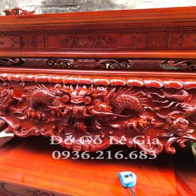 Sập Thờ Tứ Linh + bàn cơm gỗ Gụ Lào 5