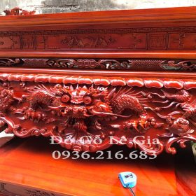 Sập Thờ Tứ Linh + bàn cơm gỗ Gụ Lào 6