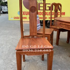 Bàn ăn chữ Thọ 8 ghế 1 bàn Tròn gỗ Hương 14