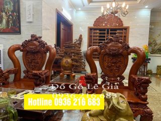 Bộ Nghê Phượng Vip 6 món cột 14cm gỗ Hương ( A Hưng - Hải Phòng) Bộ Nghê Phượng Vip 6 món cột 14cm gỗ Hương ( A Hưng - Hải Phòng) 5