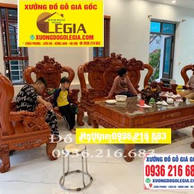 Bộ Nghê Phượng Vip cột 14 gỗ Hương đá Bộ Nghê Phượng Vip cột 14 gỗ Hương đá 12