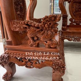 Bộ Nghê Phượng Vip cột 14 gỗ Hương đá Bộ Nghê Phượng Vip cột 14 gỗ Hương đá 16