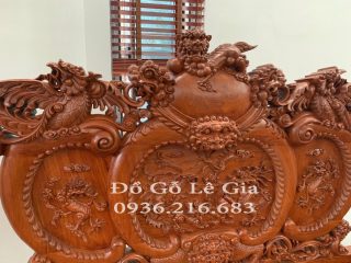 Bộ Nghê Phượng Vip cột 14 gỗ Hương đá Bộ Nghê Phượng Vip cột 14 gỗ Hương đá 10