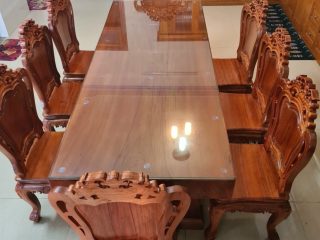 Bàn ăn Nguyên Khối 8 ghế Louis Hoàng Gia Gỗ Gõ đỏ Bàn ăn Nguyên Khối 8 ghế Louis Hoàng Gia Gỗ Gõ đỏ 5