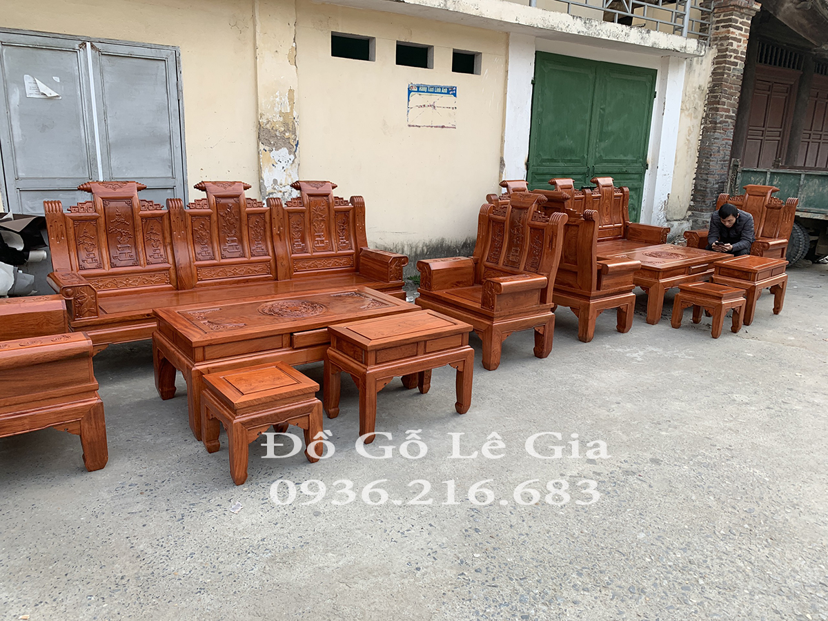 Bộ Âu Á Chương cuốn thư gỗ Hương (Chị Minh - Hòa Bình) 19