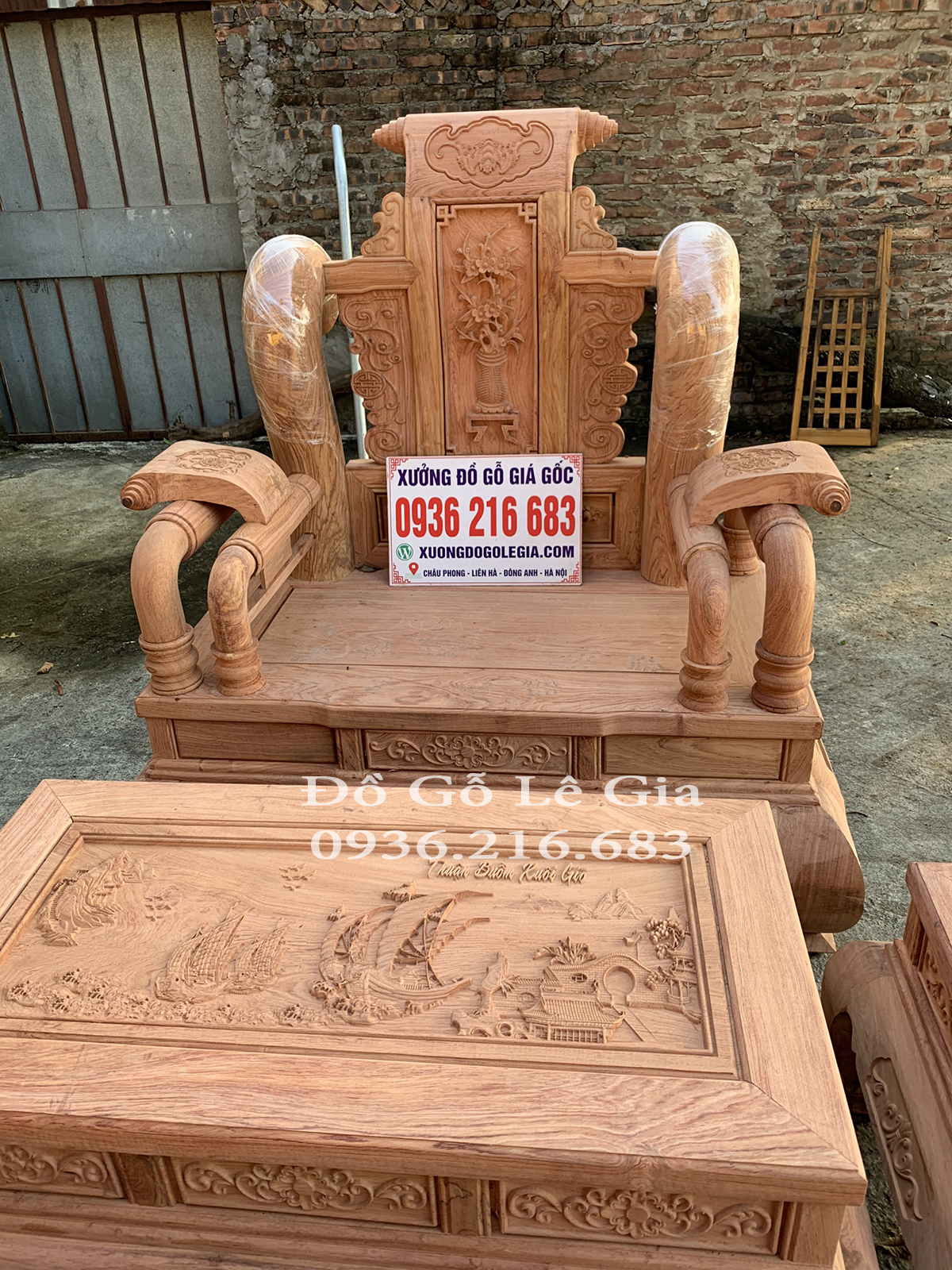 Bộ Tần Thủy Hoàng tay cột 16 gỗ Hương ( A Trưởng - Hải Dương) 15