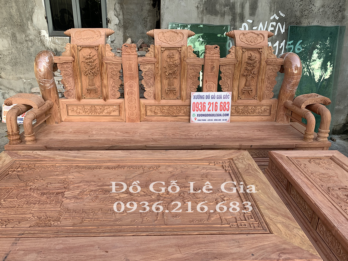 Bộ Tần Thủy Hoàng tay cột 16 gỗ Hương ( A Trưởng - Hải Dương) 14