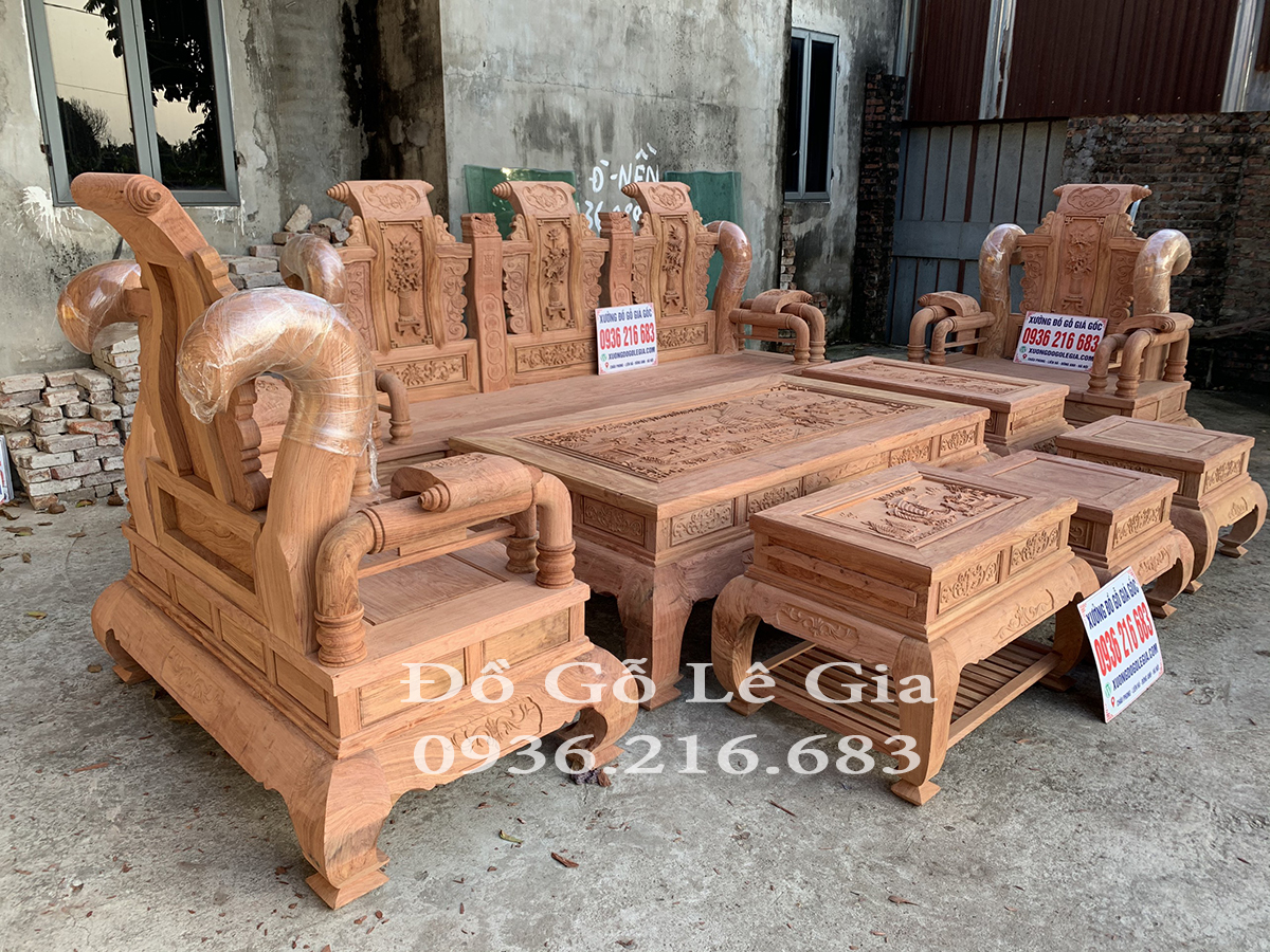 Bộ Tần Thủy Hoàng tay cột 16 gỗ Hương ( A Trưởng - Hải Dương) 13