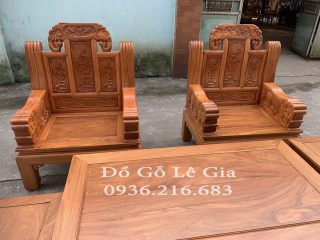 Bộ Âu Á chương voi tay nguyên khối gỗ Gõ Bộ Âu Á chương voi tay nguyên khối gỗ Gõ 8