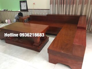 Bộ SoFa Góc chữ L gỗ Gõ đỏ ( A Tình - Hoài Đức) Bộ SoFa Góc chữ L gỗ Gõ đỏ ( A Tình - Hoài Đức) 4