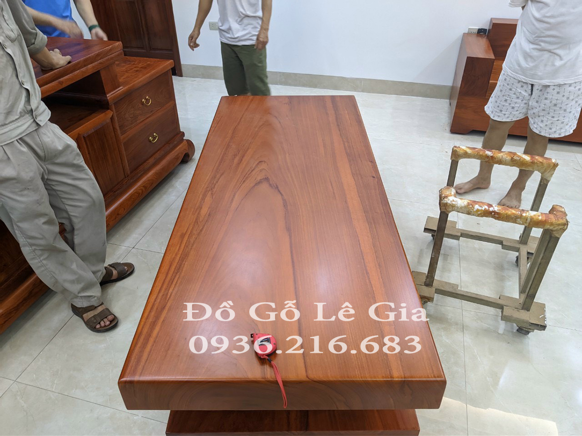 Bộ SoFa Góc Chữ L gỗ Gõ đỏ ( A Chương - Mỹ Đức) 13