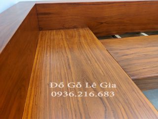 Bộ SoFa Góc Chữ L gỗ Gõ đỏ ( A Chương - Mỹ Đức) 6