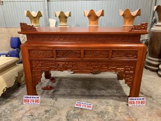 Án gian thờ chân dày 12 gỗ Gụ 5
