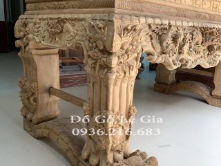 Sập Thờ Tứ Linh gỗ Gụ 6