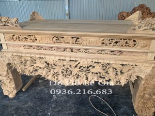 Sập Thờ Mai Điểu Gỗ Gõ đỏ đục thủ công 100% 7