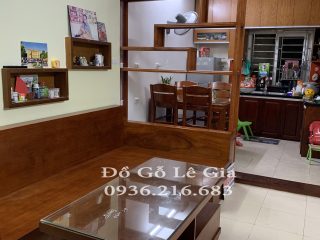 Bộ SoFa góc chữ L gỗ Gõ đỏ ( A Duy - Hà Nội) 5