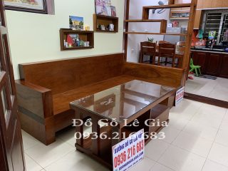 Bộ SoFa góc chữ L gỗ Gõ đỏ ( A Duy - Hà Nội) 6