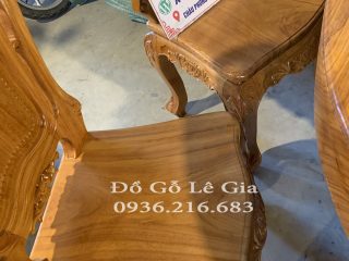 Bàn Tròn Khủng rộng 140cm nguyên tấm gỗ Gõ đỏ 9