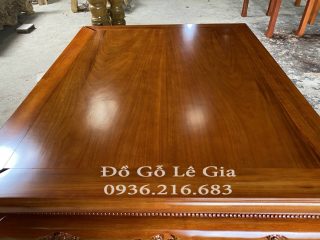 Sập chân quỳ 3 bông gỗ Gụ 5