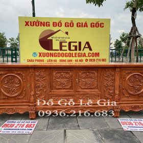 Kệ Louis Hoa Hồng gỗ Hương hàng dày dài 260*50*81 Kệ Louis Hoa Hồng gỗ Hương hàng dày dài 260*50*81 8