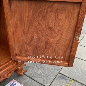 Kệ Louis Hoa Hồng gỗ Hương hàng dày dài 260*50*81 Kệ Louis Hoa Hồng gỗ Hương hàng dày dài 260*50*81 12