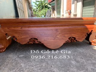 Sập Chân Quỳ Gỗ Hương Đá Kích Thước 160*200 6