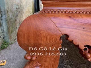 Sập Chân Quỳ Gỗ Hương Đá Kích Thước 160*200 8