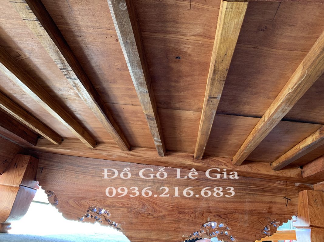 Sập Chân Quỳ Gỗ Hương Đá Kích Thước 160*200 17