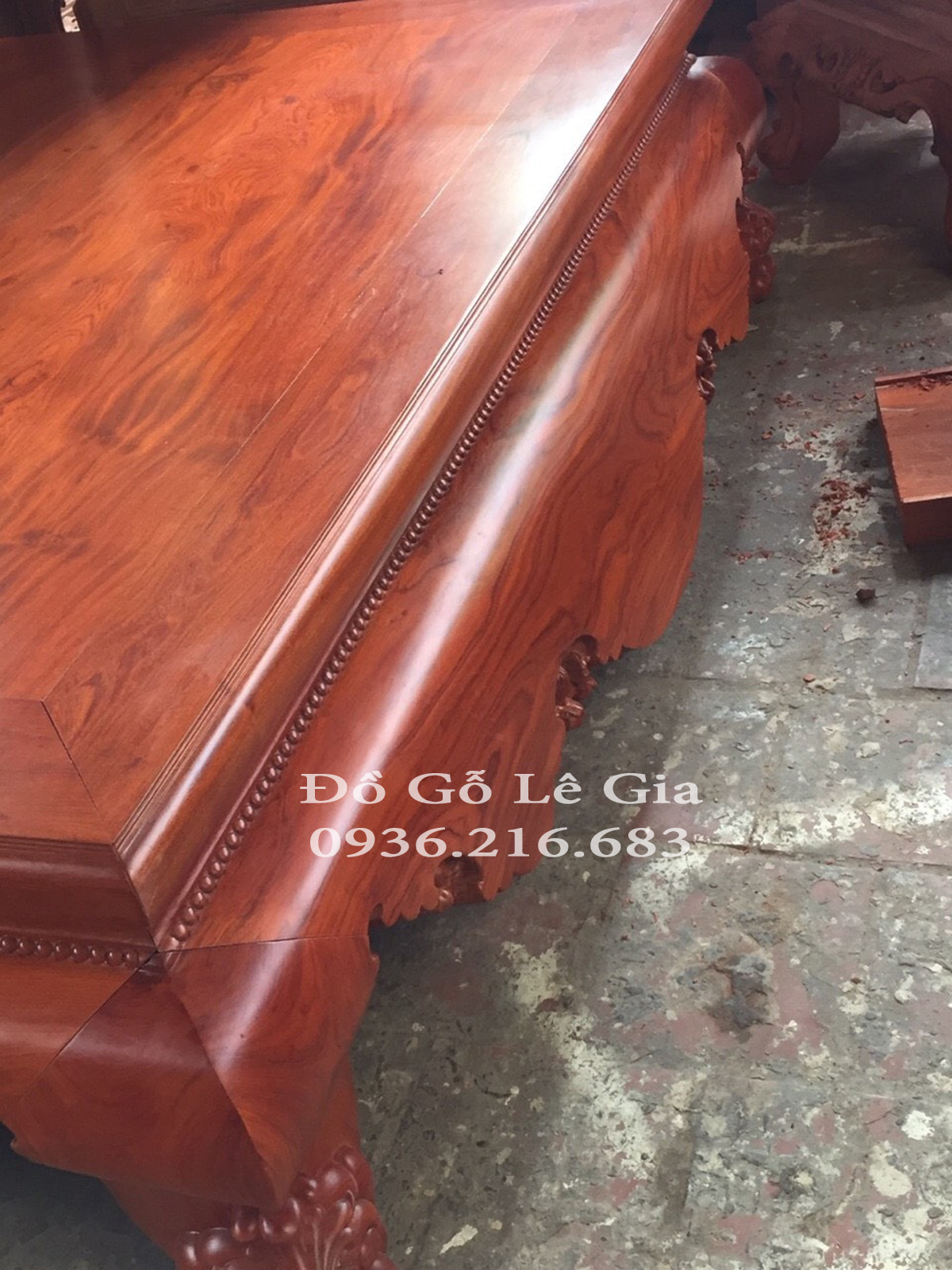 Sập Chân Quỳ gỗ Hương đá tuyển chọn 11