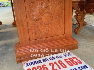 Bộ bàn ăn Nguyên Khối gỗ Gõ đỏ ghế Louis Hoàng Gia Bộ bàn ăn Nguyên Khối gỗ Gõ đỏ ghế Louis Hoàng Gia 8