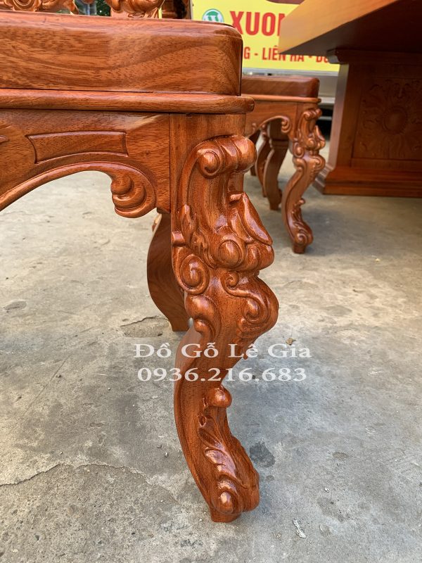 Bộ bàn ăn Nguyên Khối gỗ Gõ đỏ ghế Louis Hoàng Gia Bộ bàn ăn Nguyên Khối gỗ Gõ đỏ ghế Louis Hoàng Gia 19