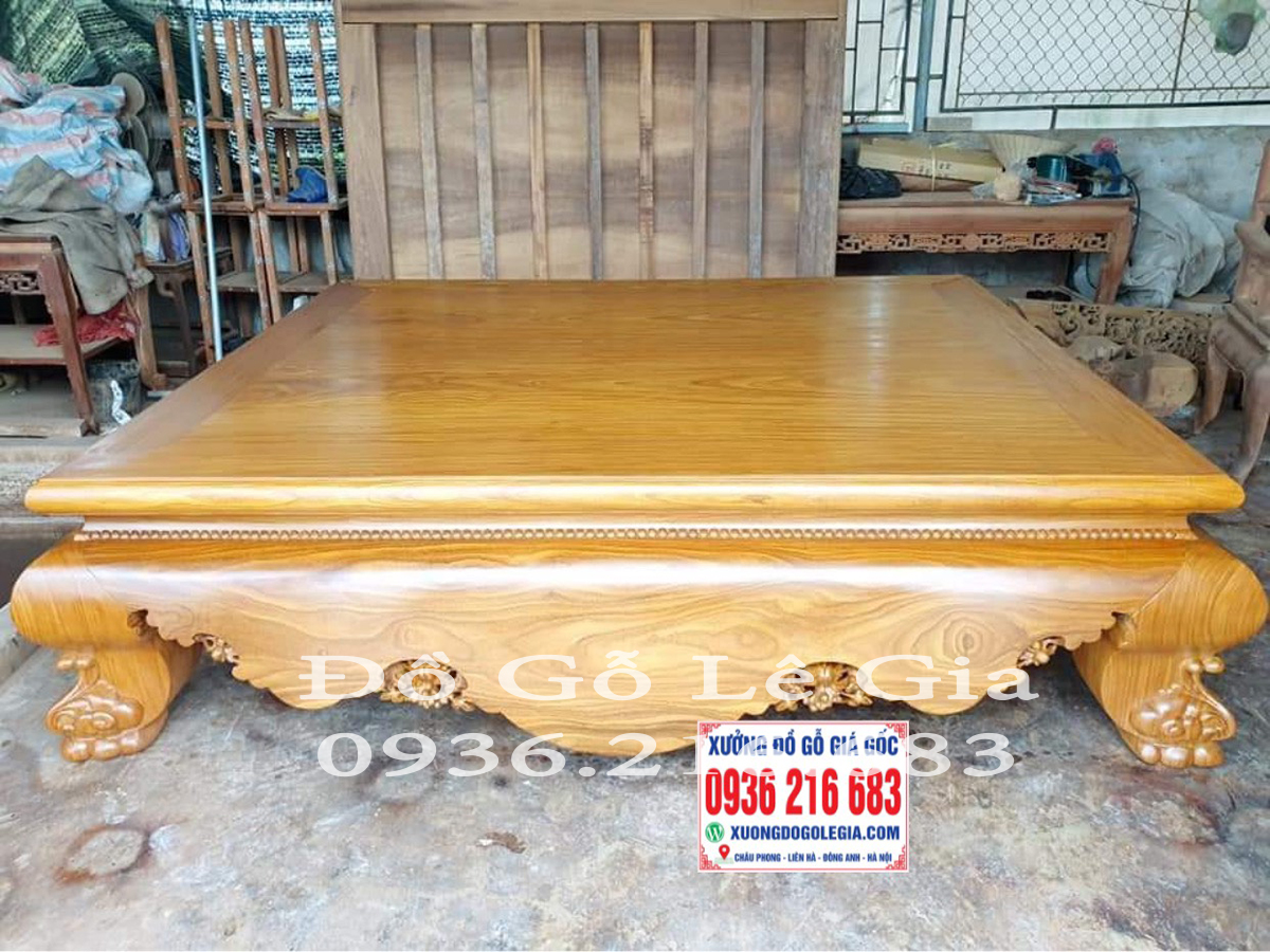 Sập Chân Quỳ gỗ Cẩm Vàng Sập Chân Quỳ gỗ Cẩm Vàng 15