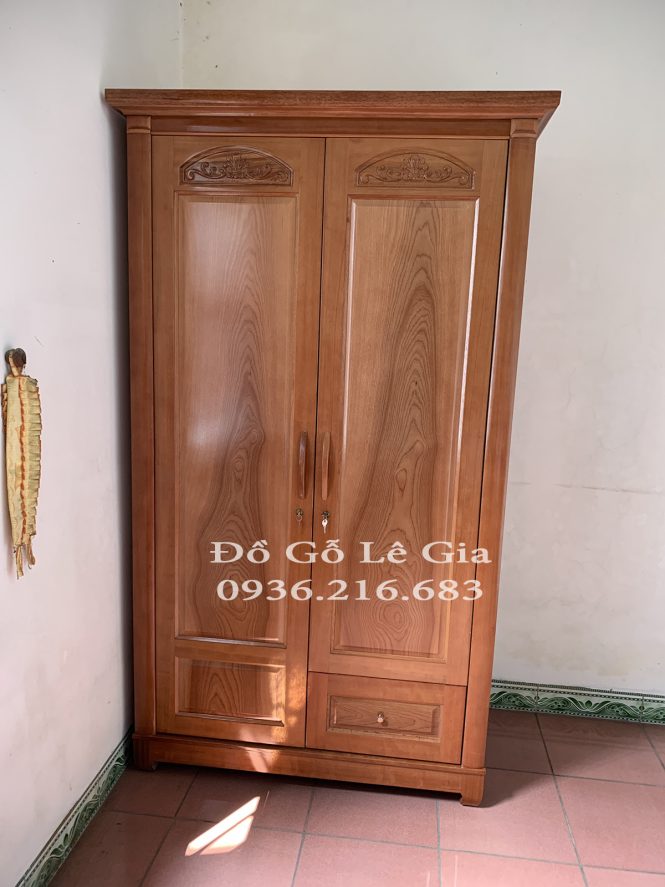 Tủ Áo 2 Buồng gỗ Xoan Đào ( AC Đông Việt Hà Nội) 1