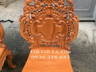 Bộ Bàn Ăn Nguyên Khối Gỗ Gõ đỏ 8