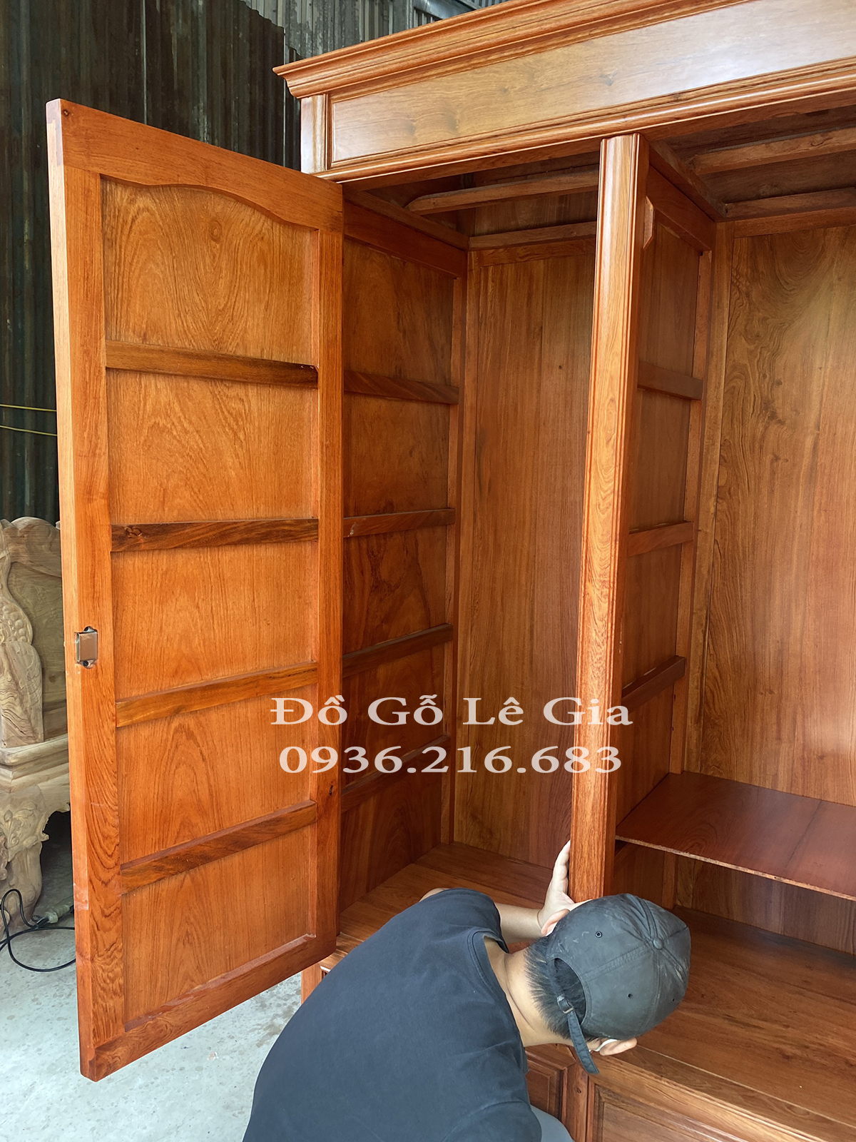 Tủ áo 2 cánh gỗ hương đá hàng tuyển chọn ( chị Hương Hà Nội ) 12