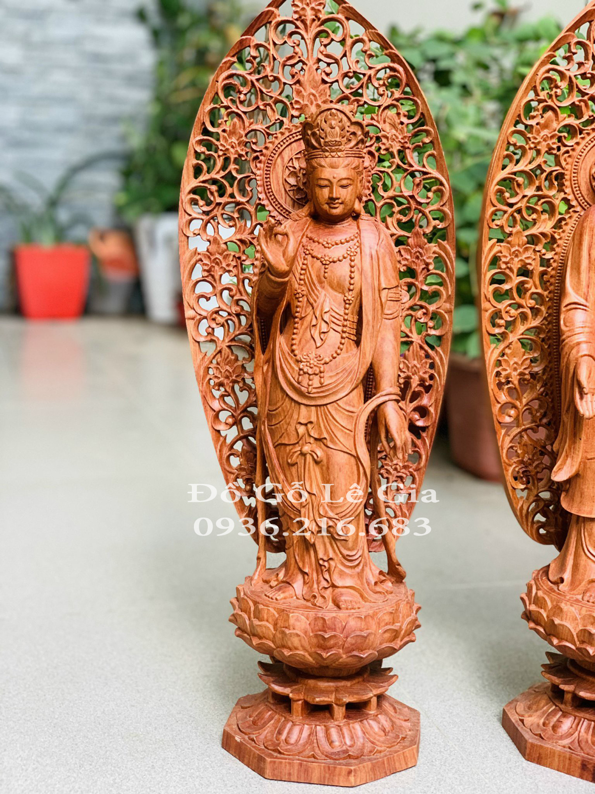 Bộ Tam Thánh Gỗ Hương 12