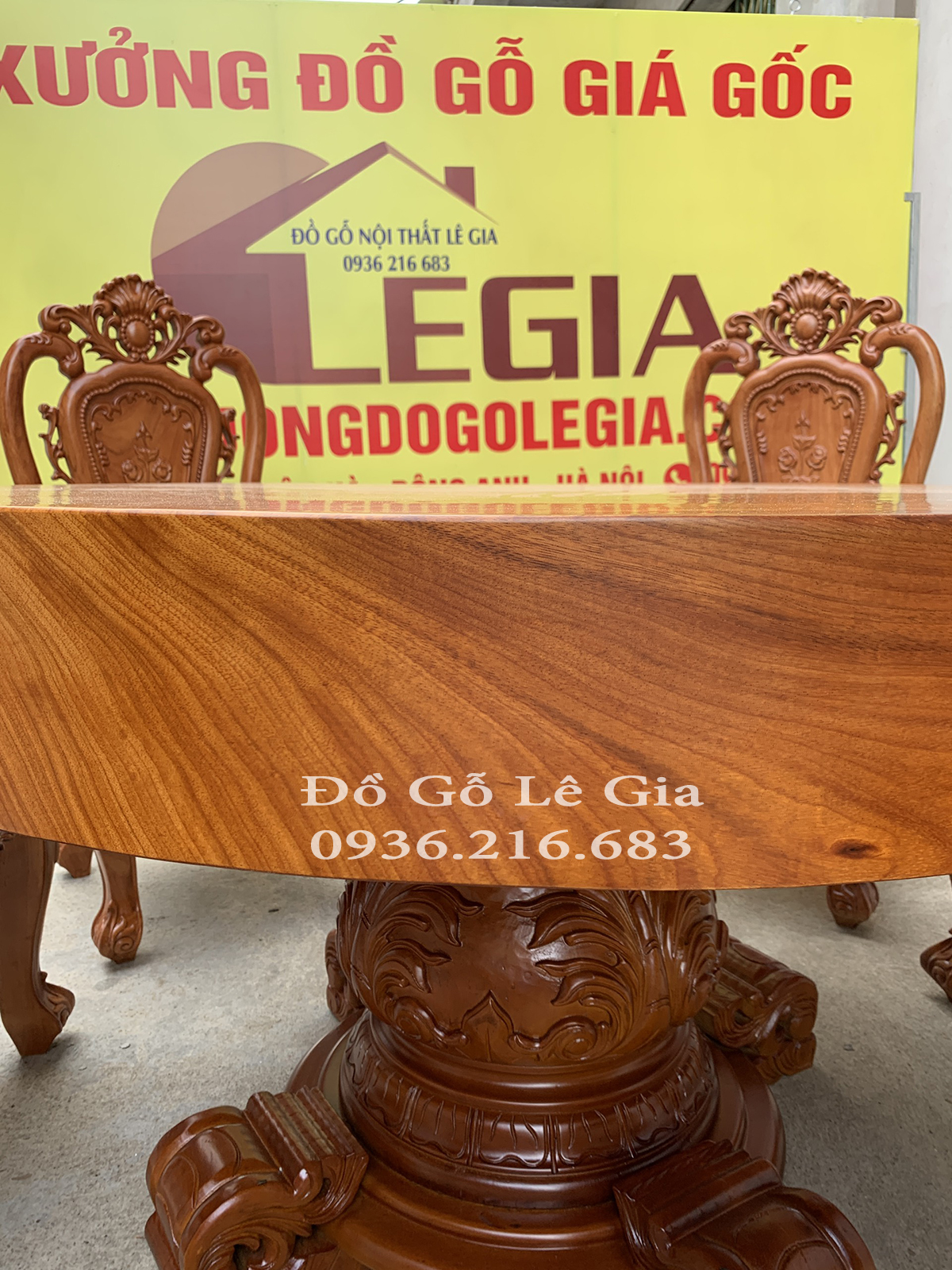 Bộ Bàn Ăn 6 Ghế Louis Hoa Hồng 15