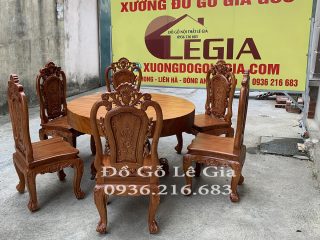 Bộ Bàn Ăn 6 Ghế Louis Hoa Hồng Bộ Bàn Ăn 6 Ghế Louis Hoa Hồng 4