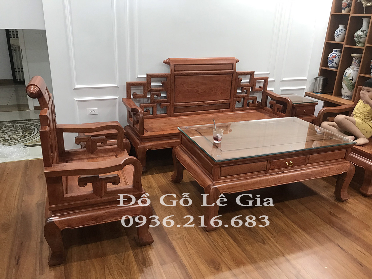 Bộ Sơn Thủy Chân dày 10cm gỗ Hương ( Chị Thủy - Thái Bình) 8