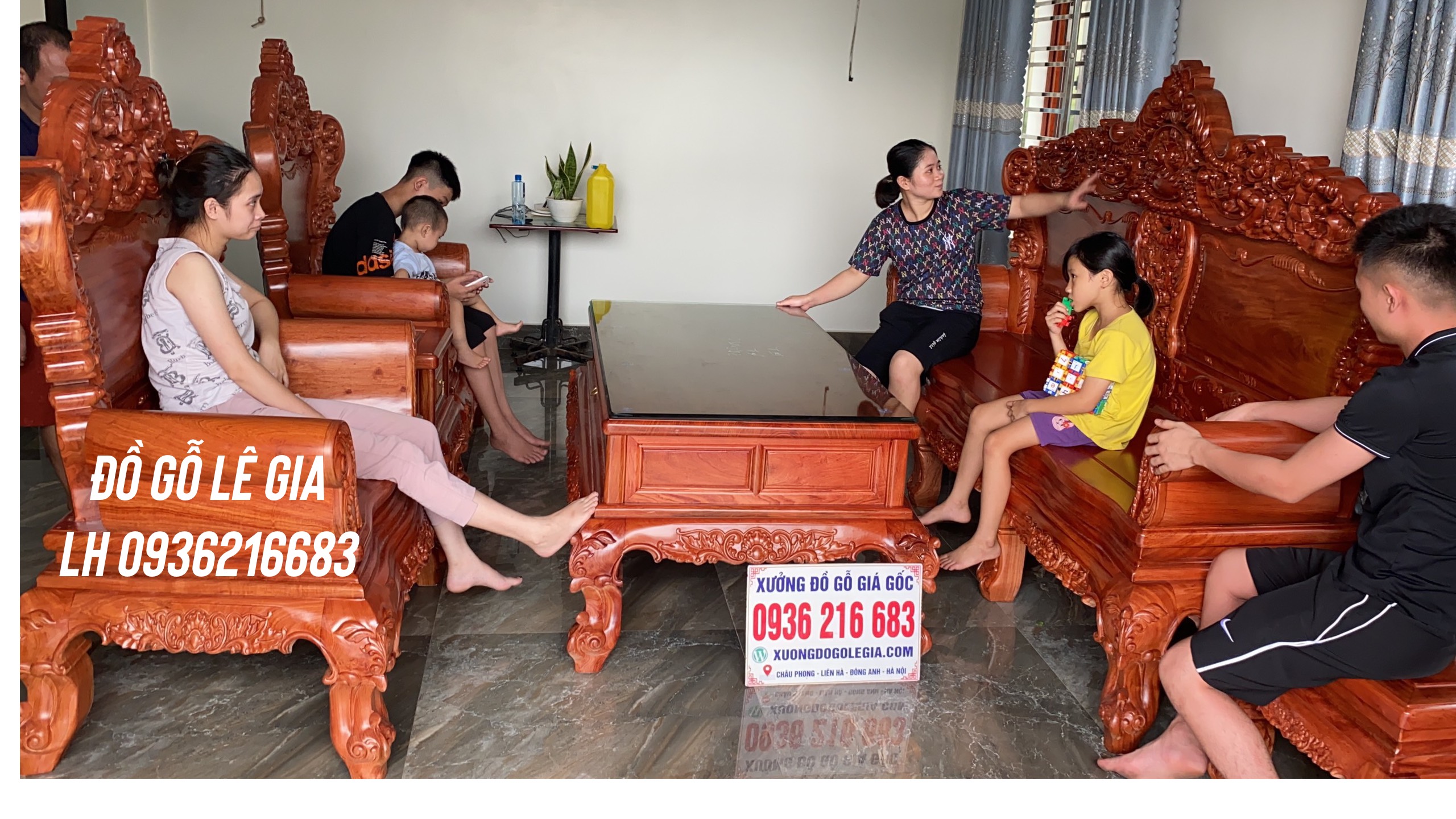 Bộ Hoàng Gia K5V2 gỗ Hương ( A Viên - Hải Phòng) 9