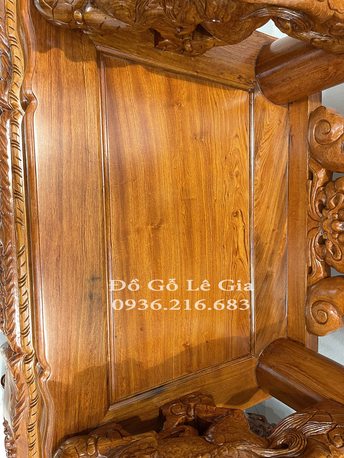 Bộ Nghê Phượng tay cột 14cm gỗ Hương Đá ( A Minh - Phú Thọ) 22