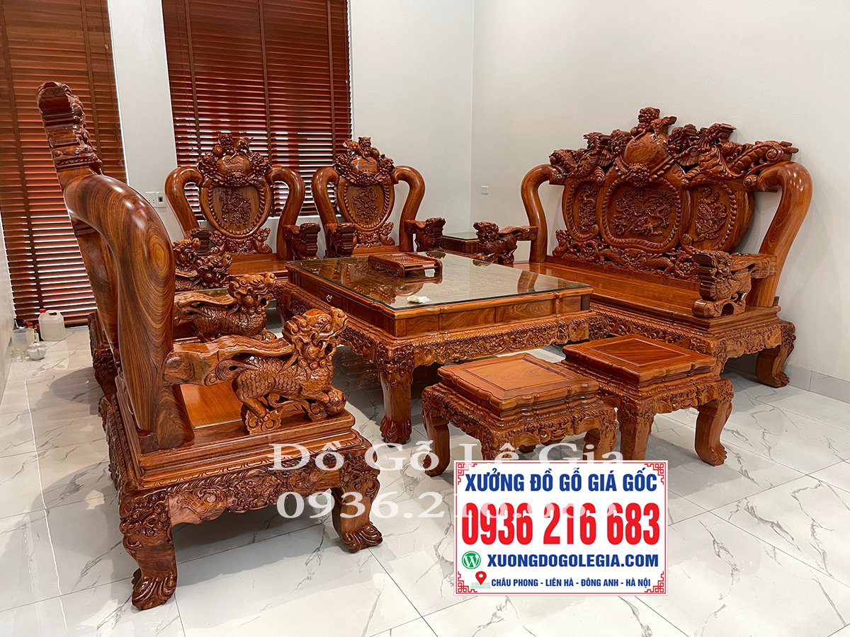 Bộ Nghê Phượng tay cột 14cm gỗ Hương Đá ( A Minh - Phú Thọ) Bộ Nghê Phượng tay cột 14cm gỗ Hương Đá ( A Minh - Phú Thọ) 16