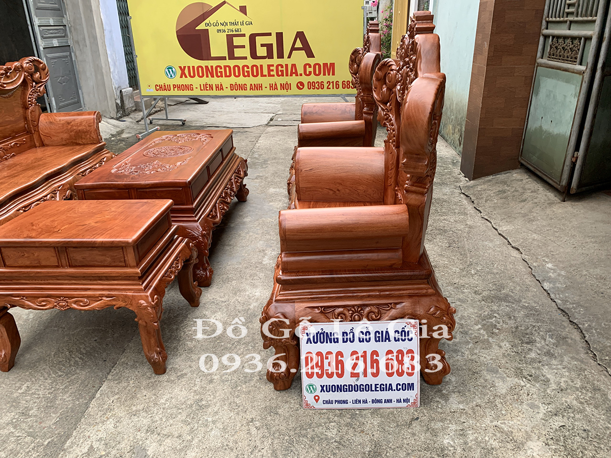 Bộ hoàng gia V4 6 món gỗ hương đá 13
