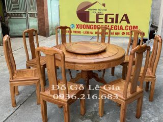 Bộ bàn ăn tròn 8 ghế chữ thọ Bộ bàn ăn tròn 8 ghế chữ thọ 7