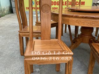 Bộ bàn ăn tròn 8 ghế chữ thọ Bộ bàn ăn tròn 8 ghế chữ thọ 8